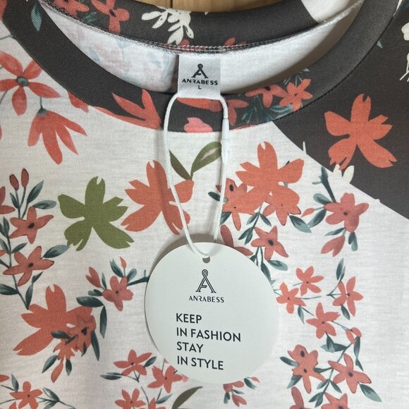 Anrabess Floral Maxi Dress Boho Sleeveless Handkerchief Hem Casual Resort L - Picture 5 of 11